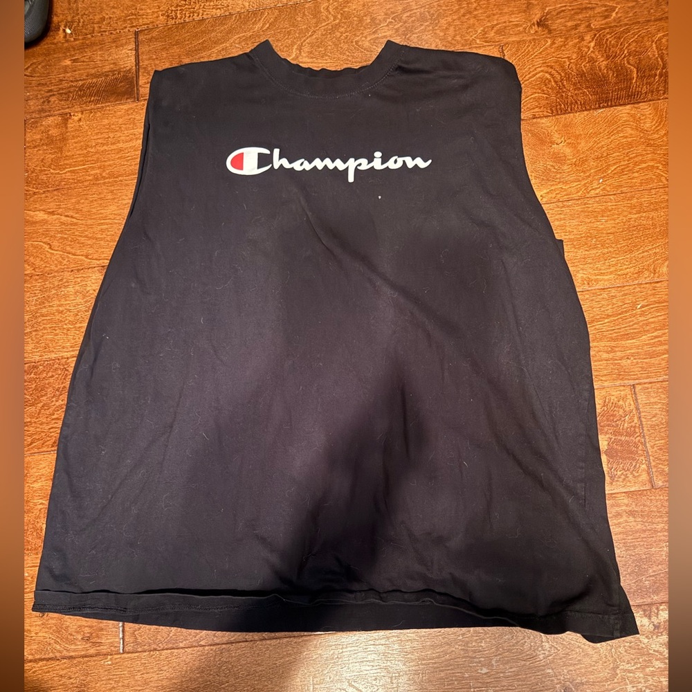 Champion Black Sleeveless Tee